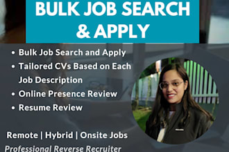 search and apply for jobs as your reverse recruiter, job search expert