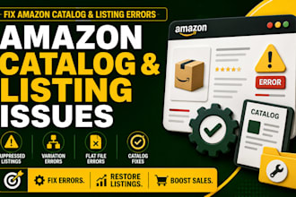 fix amazon catalog and listing issues on seller central