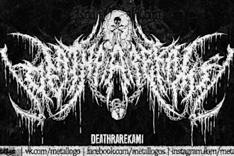 design a brutal deathcore metal logo