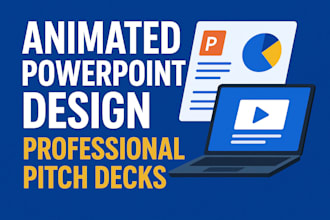 design engaging PPT presentation and animated pitch decks