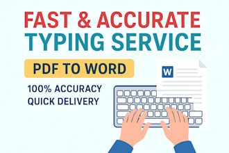 do fast and accurate typing from PDF or handwritten documents