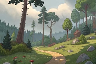 create 2d environment and game background for you