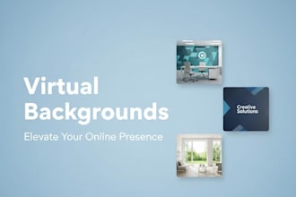design fully customized zoom virtual background and logo