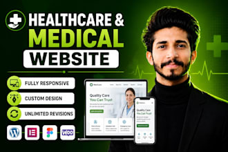 design any medical, healthcare, home care, dental clinic website in wordpress
