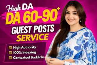do SEO guest post backlink, high da guest post service, publish article