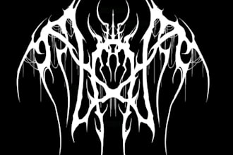 custom  bold rock band logo design