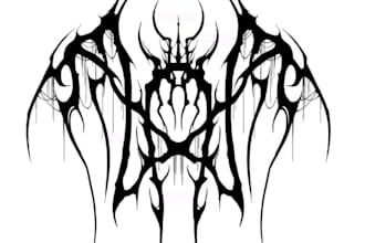 design custom black metal logo design for bands and  merch