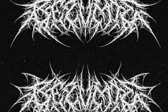design chaotic  brutal  illegible metal logo