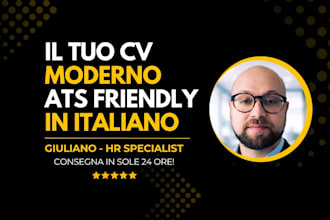 create a modern ats optimized italian CV in 24h