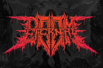 custom brutal, dark and chaotic death metal logo design