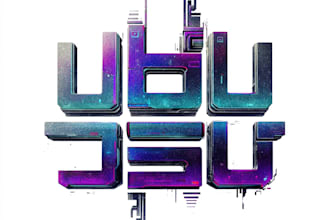 design futuristic cyberpunk logo or typography
