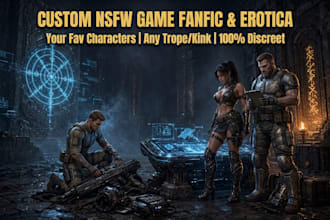 write nsfw video game fanfiction and custom erotic romance stories