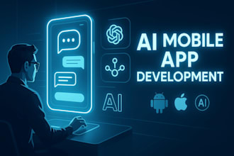 do ai mobile app for ios, android with chatbot openai integration and automation