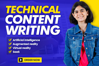 create expert technical writing, website content, tech articles, and blogs