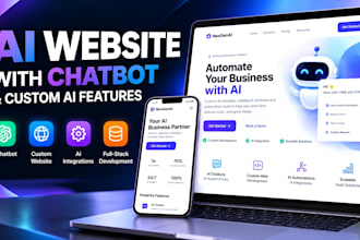 develop custom ai website, chatbot and ai web app