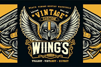 design a bold and unique wings mascot logo for your brand or team