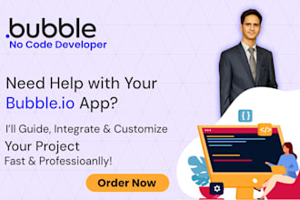 build or fix your no code app using bubble io responsive mvp development