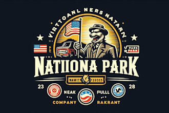 design a unique national park mascot logo for your brand or project