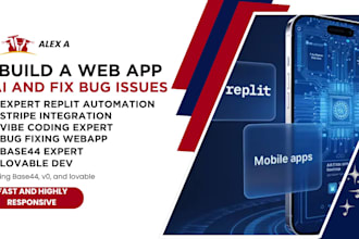 build, debug, fix replit and base44 ai apps using v0 lovable and ready for mvp