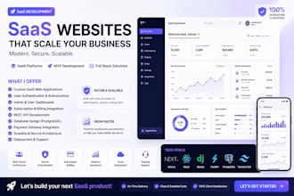 build saas website as a full stack developer