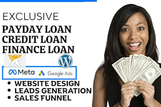 generate payday loan credit loan leads finance loan application website