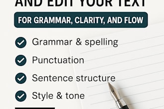 proofread and edit your text for grammar, clarity, and flow