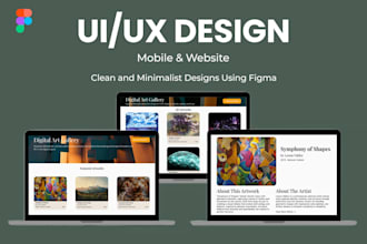 design website UI UX and mobile app UI UX in figma