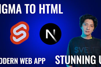 transform figma design into nextjs, svelte website