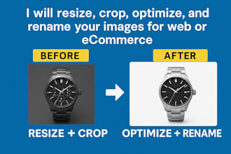 resize crop optimize and rename your images for web or ecommerce
