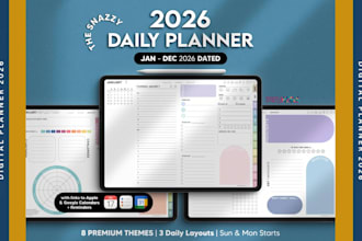 2026 digital daily planner all in one goodnotes notability planner