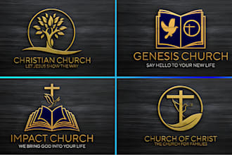 do custom ministry religious christian church logo design fopr your business