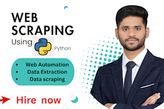do web scraping, data extraction, and web automation bot development