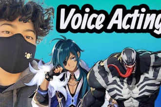 be the male character voice actor of your project