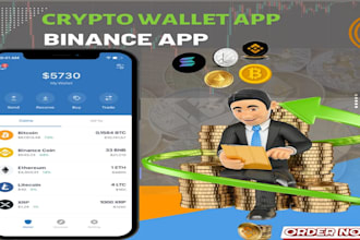build crypto wallet app, crypto exchange app, p2p payment app, clone binance app