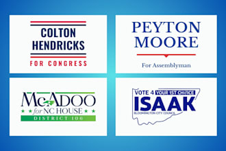 design unique attractive political campaign logo and election party flyer