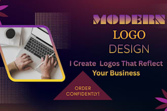 do professional minimalist modern and unique logo design for brand
