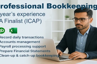 provide bookkeeping on quickbooks online and excel