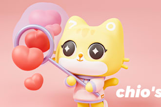 model 3d cartoon mascot character, 3d printing miniature stl