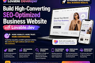 build a high converting SEO optimized business website built with lovable
