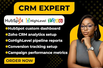 setup hubspot ghl gohighlevel zoho CRM custom dashboards for marketing agency