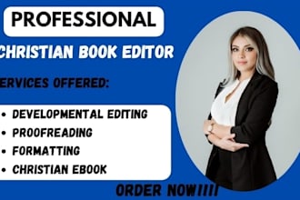 do christian book editing proofreading devotional book as a developmental editor