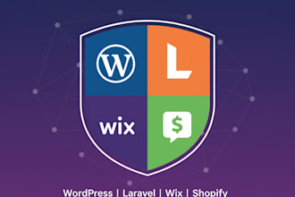design a site in wordpress, shopify, wix