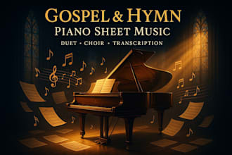 arrange or transcribe traditional hymns gospel piano duet tabs score sheet music