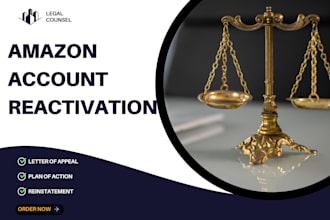 do amazon listings reinstatement with non infringement letter from legal counsel