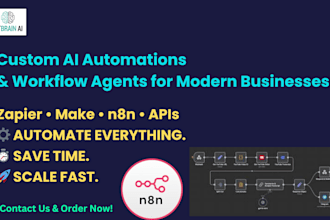 create automation and ai agents using zapier, make, n8n, workato and API