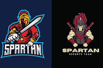 create unique esport squad warrior logo