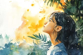 make a watercolor illustration