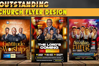 design modern church flyer and religious poster design within 12 hrs
