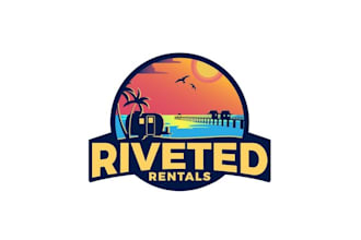 design unique air stream rental business logo
