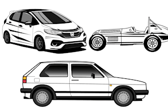 draw your car or vehicle into vector line art